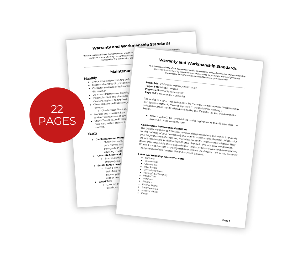 Warranty & Workmanship Standards